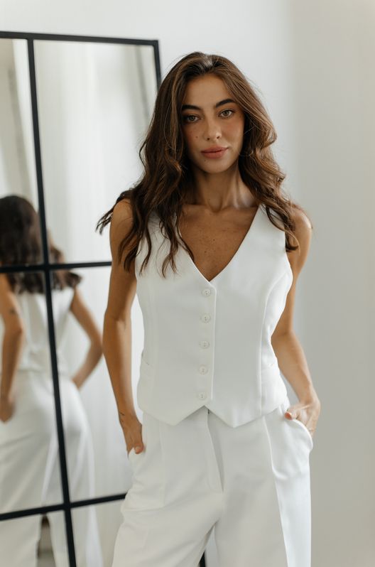 Жилет классический Белый