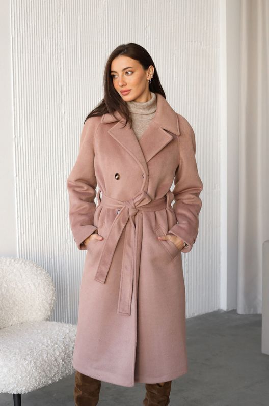 Пальто з кашеміру на теплому підкладі Кемел