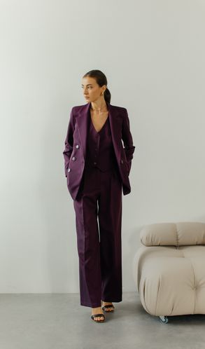 Костюм Трійка CHICAGO піджак Смарт жилет та штани-палаццо