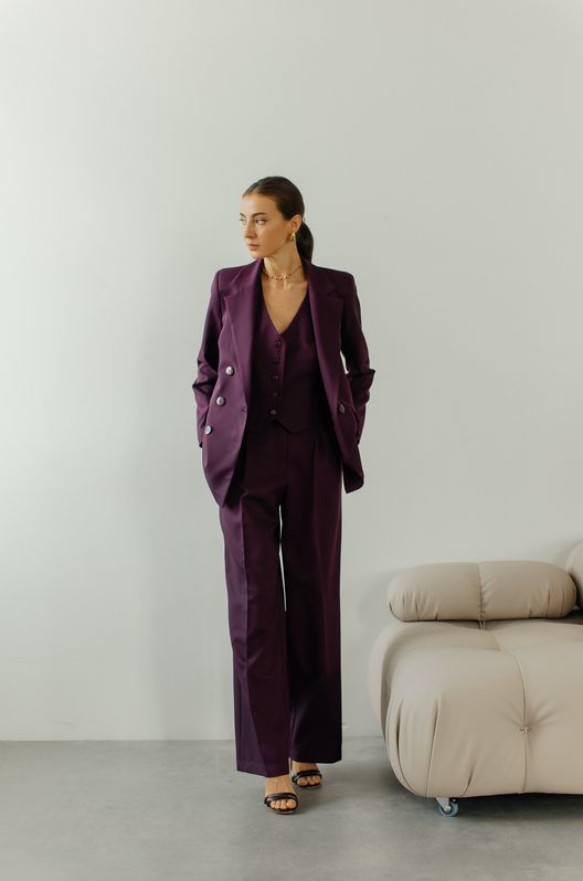 Костюм Трійка CHICAGO піджак Смарт жилет та штани-палаццо