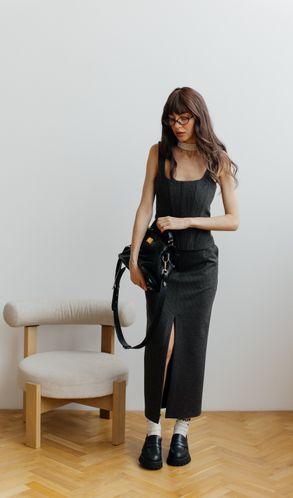 Топ Корсет JACKELINE з кашеміру рельєфний 