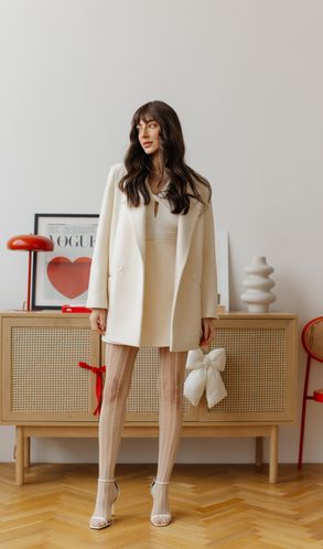 Костюм из Кашемира HEART Пиджак и мини юбка