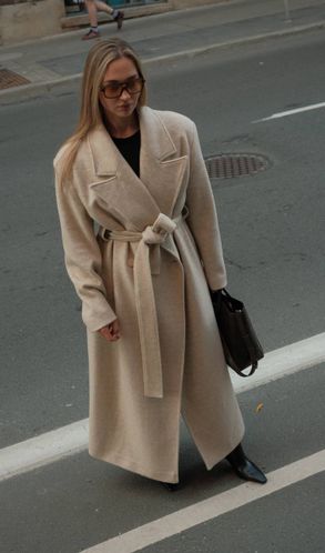 Зимнее Пальто NEW YORK в длине макси с широкими плечами