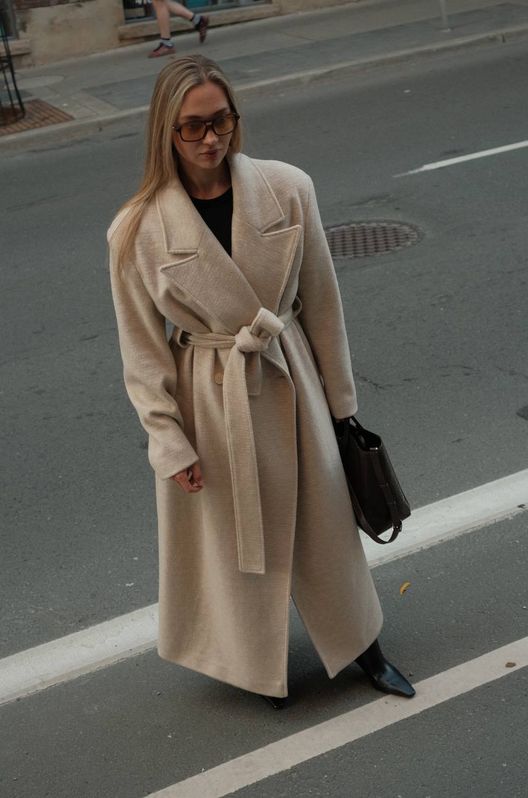 Зимнее Пальто NEW YORK в длине макси с широкими плечами