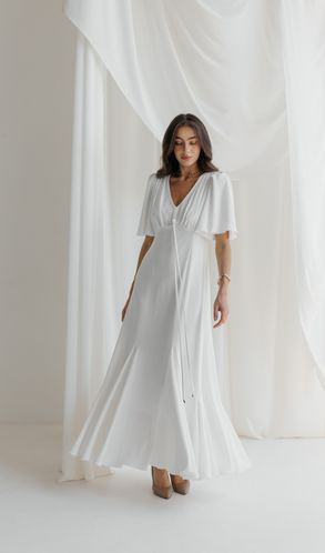 Романтичное Платье с воланами миди