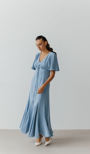 Романтичное Платье с воланами миди