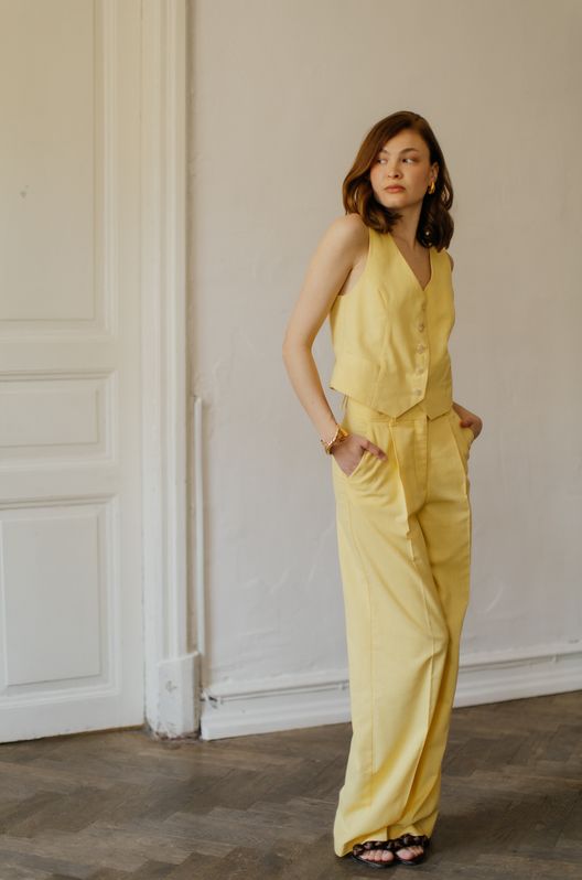 Костюм лляний MOROCCO жилет та штани-палаццо