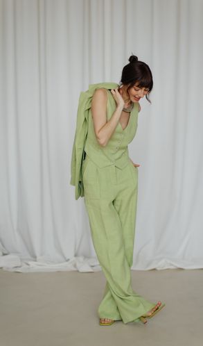 Костюм лляний MOROCCO жилет та штани-палаццо