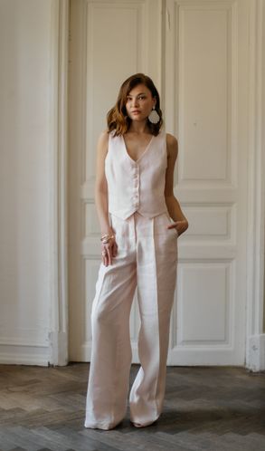 Костюм лляний MOROCCO жилет та штани-палаццо