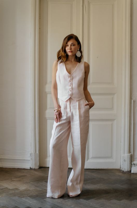 Костюм лляний MOROCCO жилет та штани-палаццо