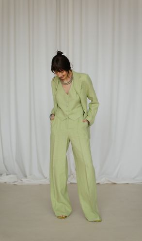 Брюки лляні MOROCCO Лаймовий