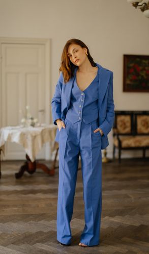 Брюки лляні MOROCCO Синій