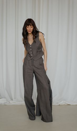 Брюки лляні MOROCCO Коричневий