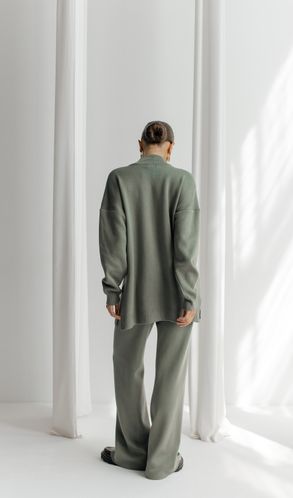 В'язаний повсякденний костюм SENSE Штани та Светр поло