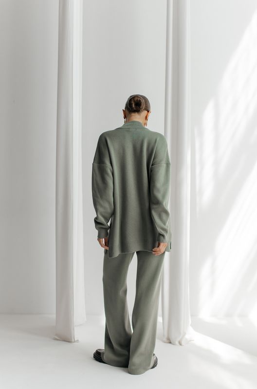 В'язаний повсякденний костюм SENSE Штани та Светр поло