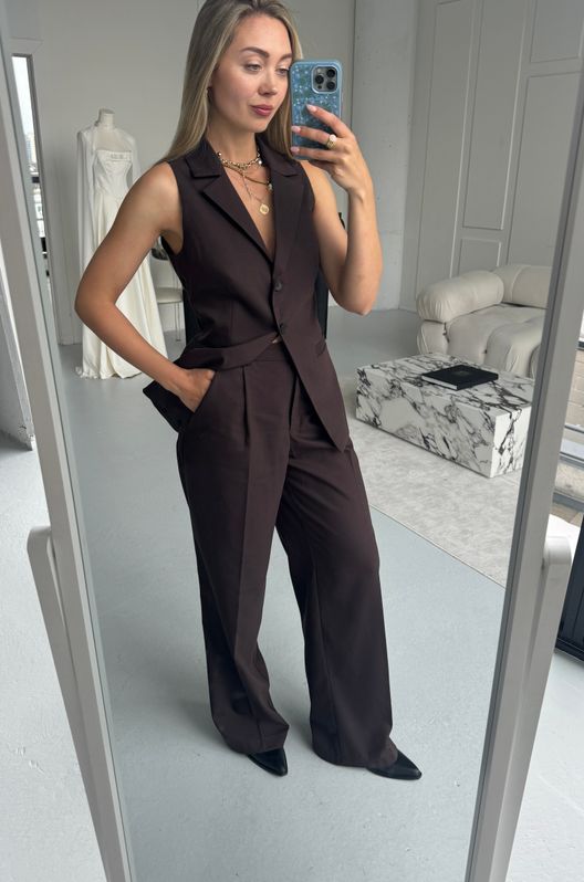 Костюм SENSE Подовжений жилет та брюки палаццо