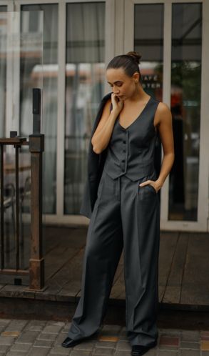 Костюм SENSE Подовжений жилет та брюки палаццо