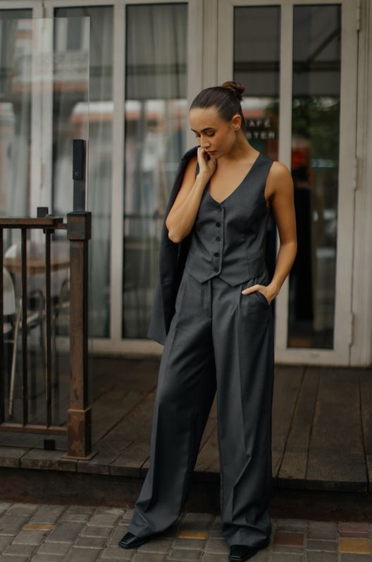 Костюм SENSE Подовжений жилет та брюки палаццо